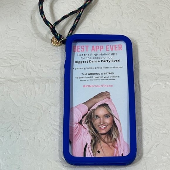 Victoria's Secret PINK Blue Soft IPhone 5 Cell Case Cover 2.5"x5" NEW - Picture 2 of 10